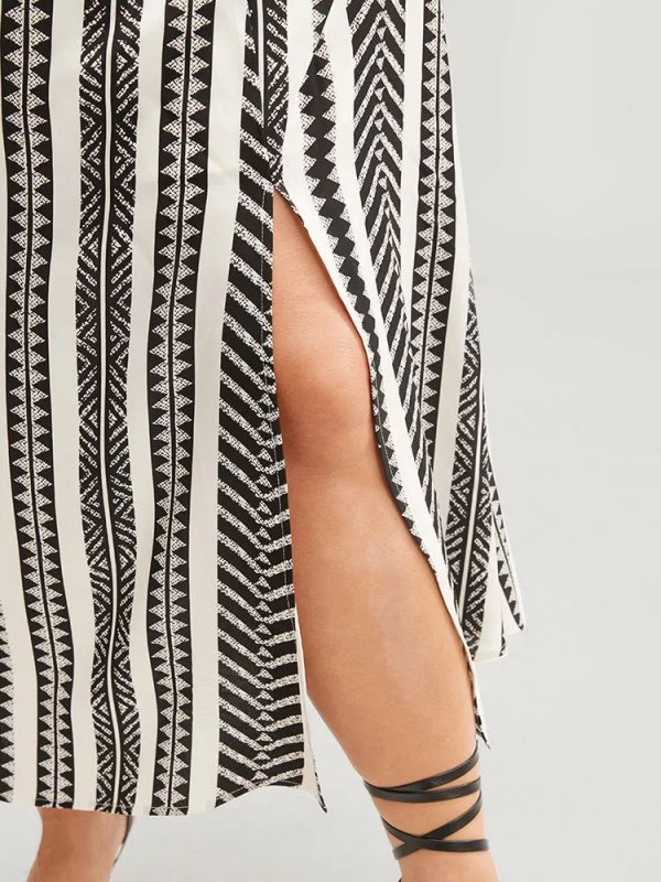 Solid Geometric Dolman Sleeve Pocket Shirred Split Hem Dress