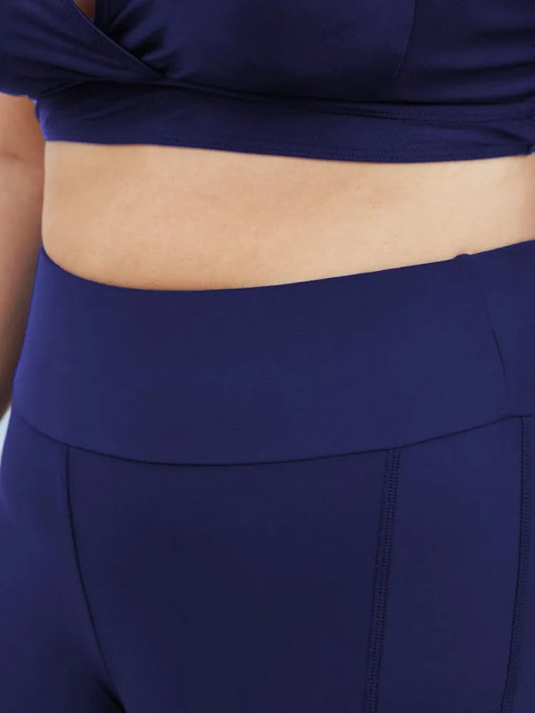 Solid Wideband Waist Swim Shorts